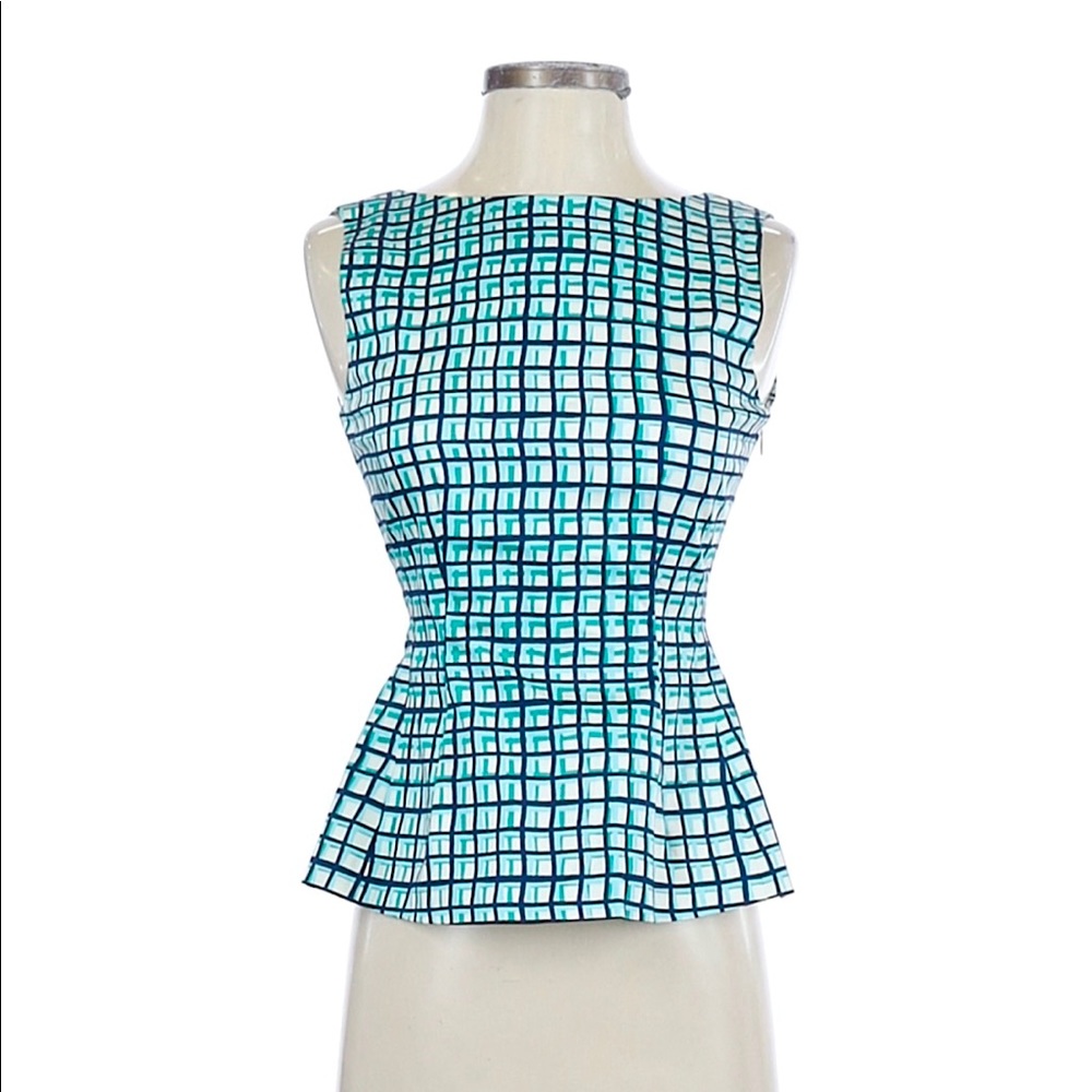 ♠️ Kate Spade Tatiana Breezeblock Checkered Top